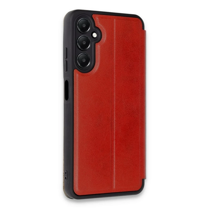 Newface Samsung Galaxy A25 5G Kılıf Flip Cover - Kırmızı