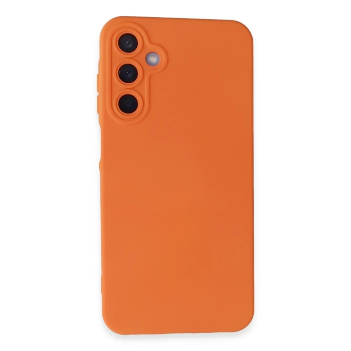 Newface Samsung Galaxy A25 5G Kılıf Nano içi Kadife Silikon - Turuncu