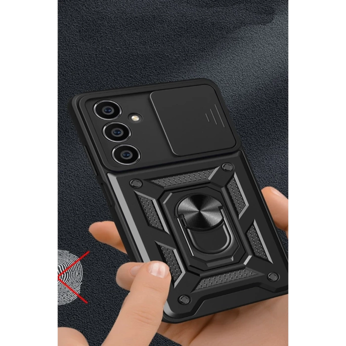 Newface Samsung Galaxy A25 5G Kılıf Pars Lens Yüzüklü Silikon