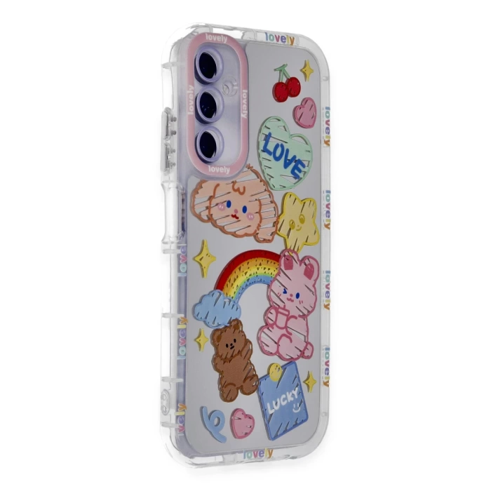 Newface Samsung Galaxy A25 5G Kılıf Reflexion Desenli Kapak - Desen 4