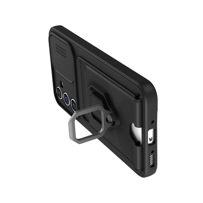 Newface Samsung Galaxy A25 5G Kılıf Zuma Kartvizitli Yüzüklü Silikon