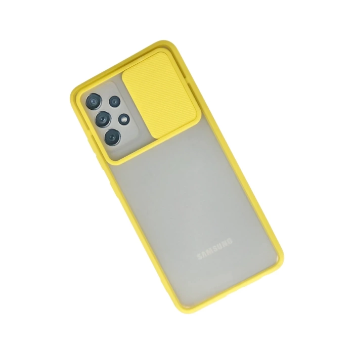 Newface Samsung Galaxy A32 Kılıf Palm Buzlu Kamera Sürgülü Silikon