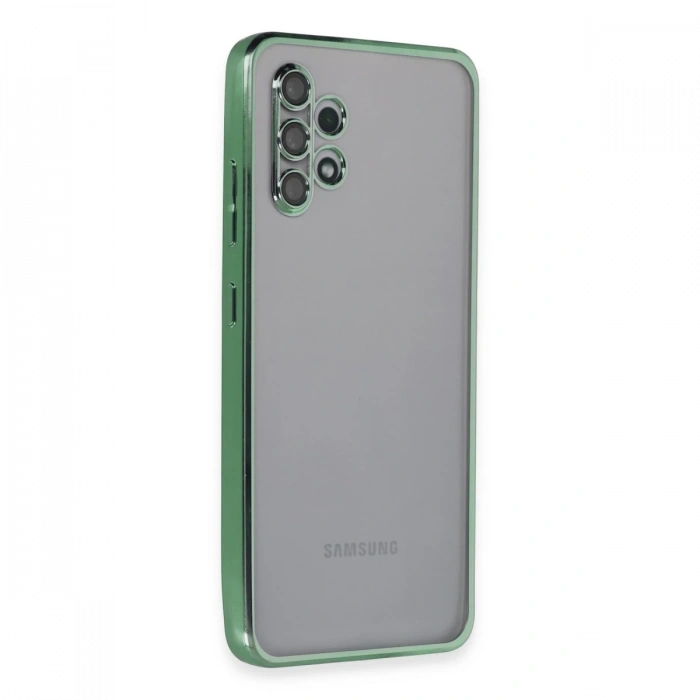 Newface Samsung Galaxy A32 Kılıf Razer Lensli Silikon - Yeşil