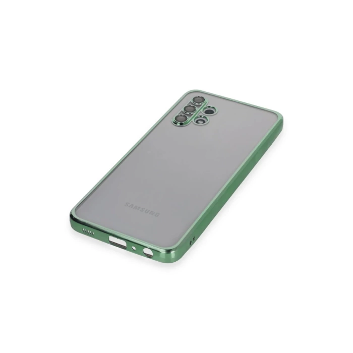 Newface Samsung Galaxy A32 Kılıf Razer Lensli Silikon - Yeşil