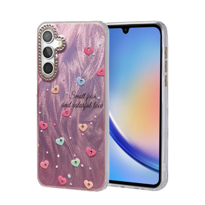 Newface Samsung Galaxy A34 5G Kılıf Blade Aynalı Desenli Kapak