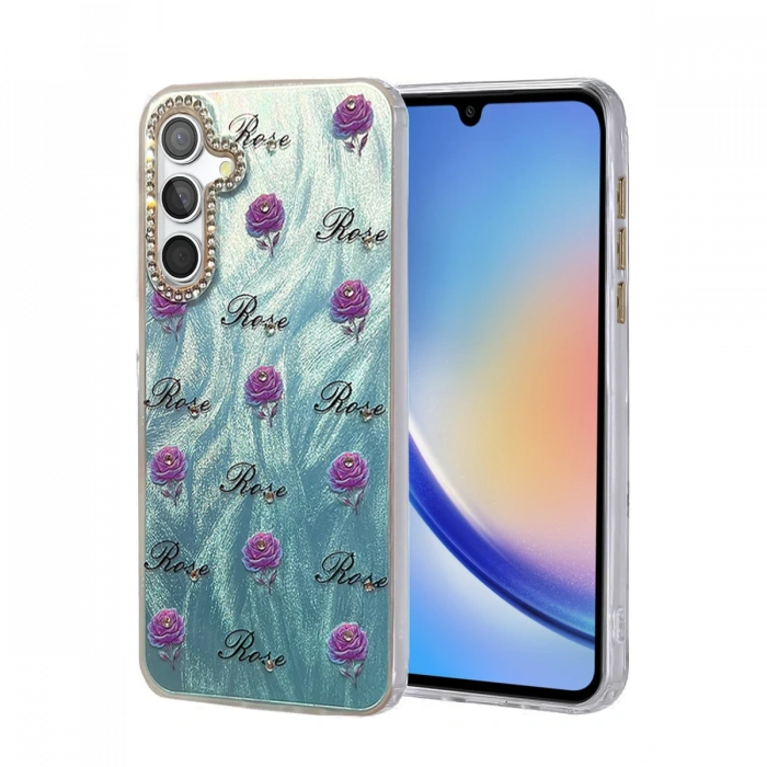 Newface Samsung Galaxy A34 5G Kılıf Blade Aynalı Desenli Kapak