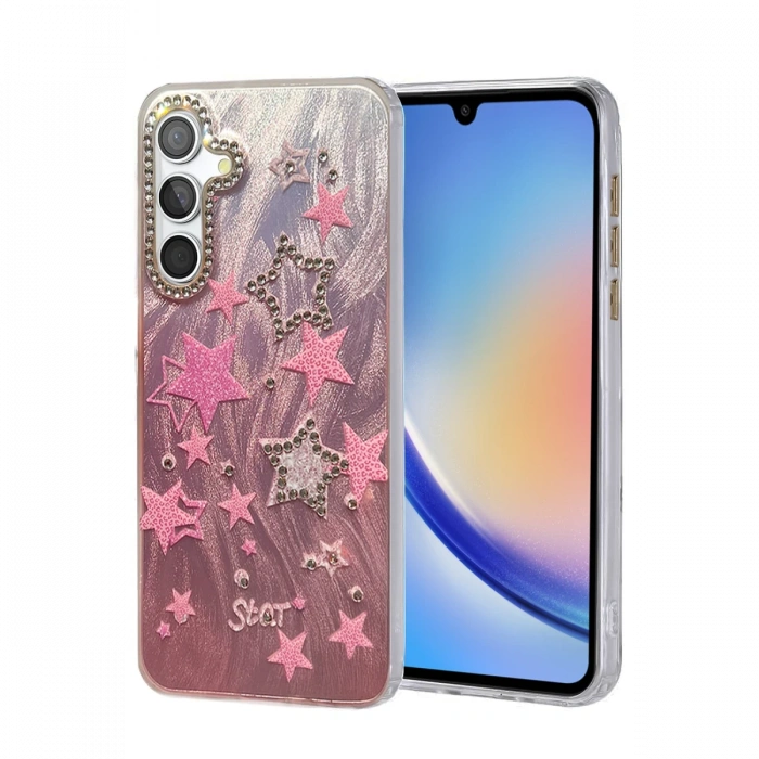 Newface Samsung Galaxy A34 5G Kılıf Blade Aynalı Desenli Kapak
