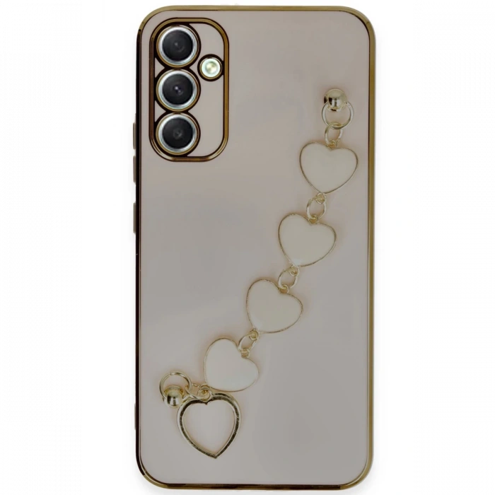Newface Samsung Galaxy A34 5G Kılıf Esila Silikon - Pudra