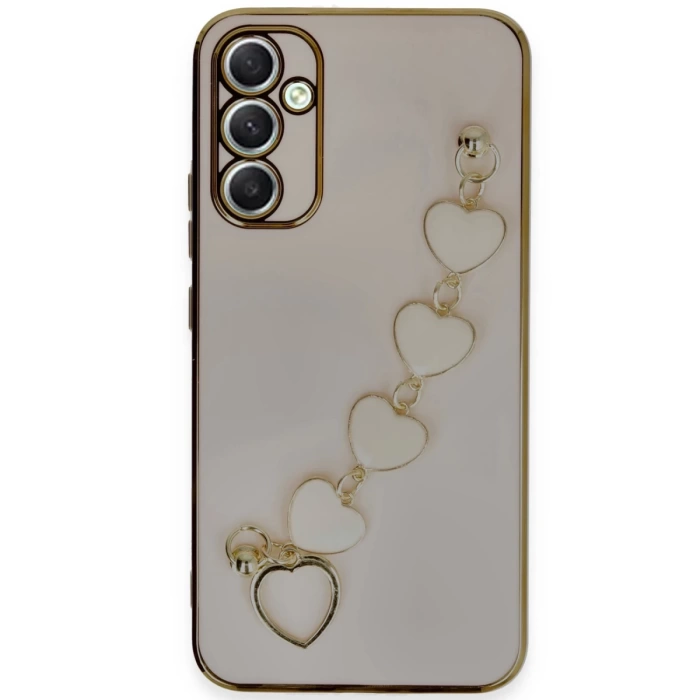 Newface Samsung Galaxy A34 5G Kılıf Esila Silikon - Pudra