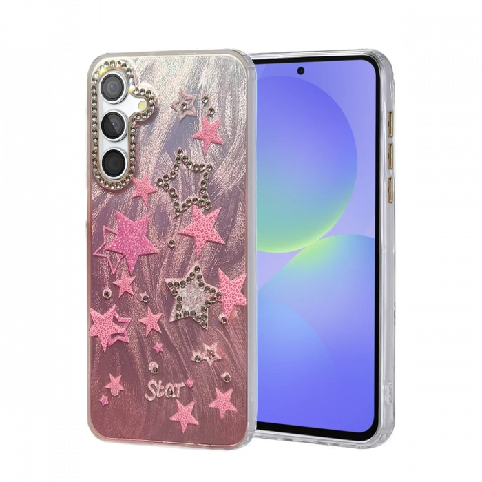 Newface Samsung Galaxy A36 Kılıf Blade Aynalı Desenli Kapak
