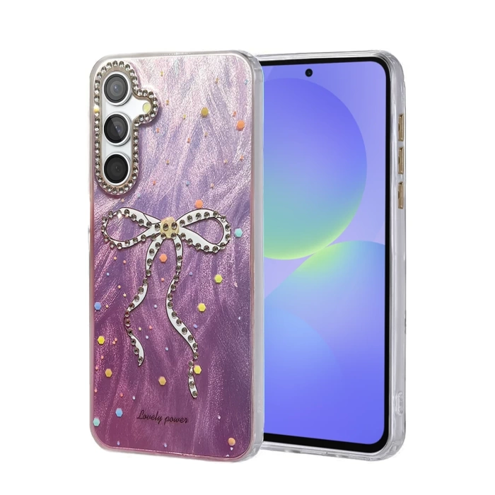 Newface Samsung Galaxy A36 Kılıf Blade Aynalı Desenli Kapak