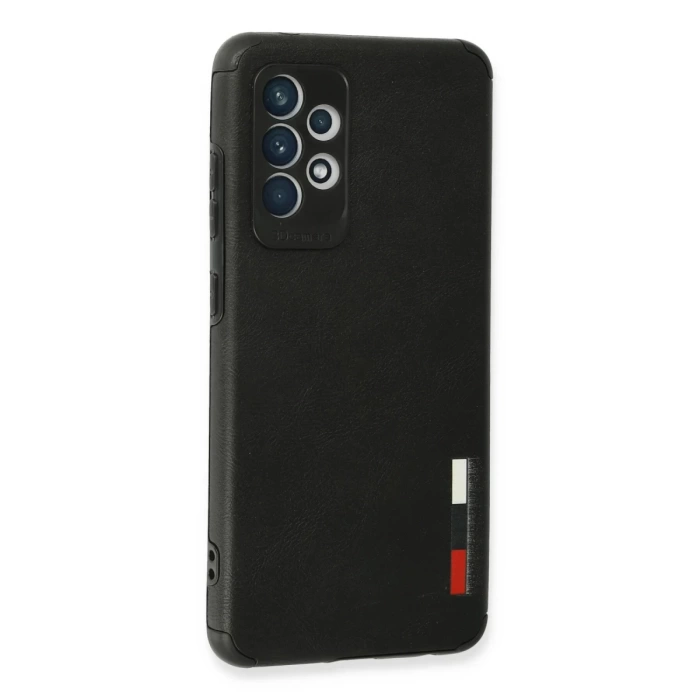 Newface Samsung Galaxy A52 Kılıf Loop Deri Silikon - Siyah