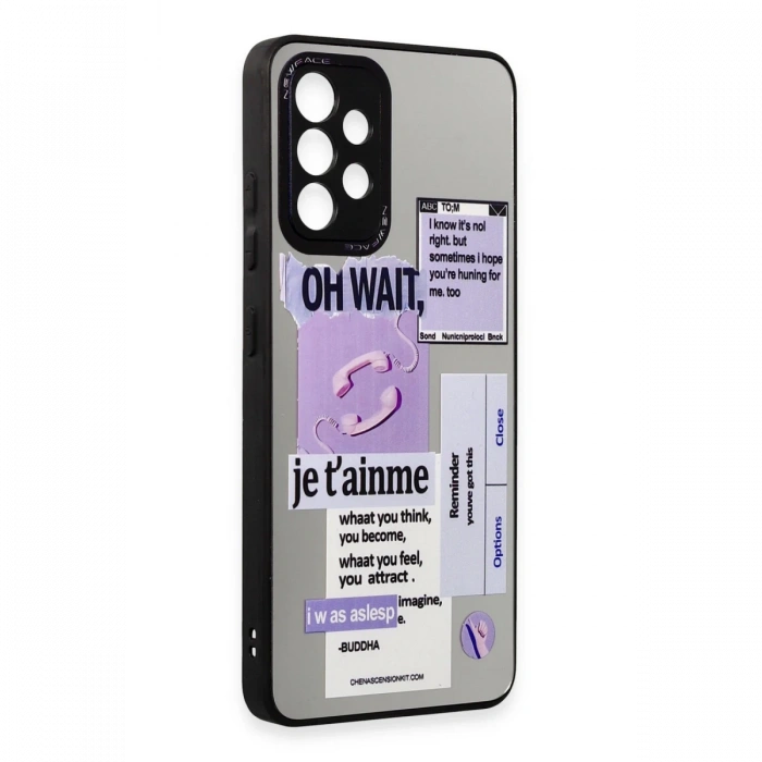 Newface Samsung Galaxy A52 Kılıf Mirror Desenli Kapak