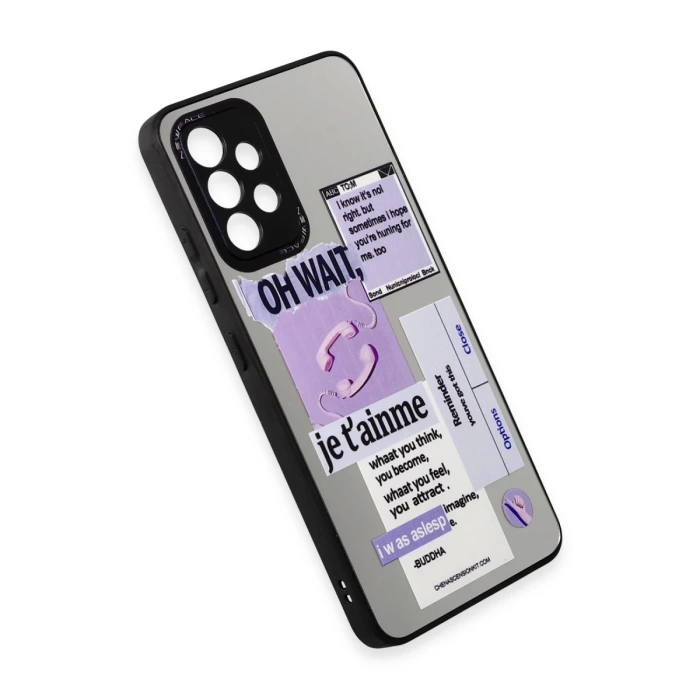 Newface Samsung Galaxy A52 Kılıf Mirror Desenli Kapak