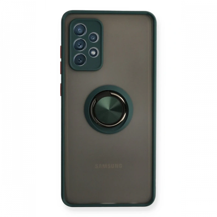 Samsung Galaxy A52 Kılıf Montreal Yüzüklü Silikon Kapak