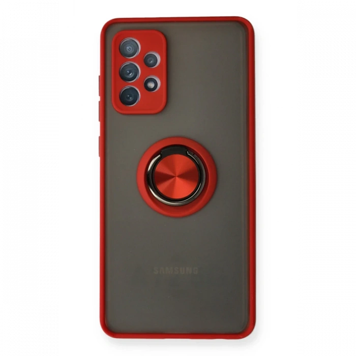 Samsung Galaxy A52 Kılıf Montreal Yüzüklü Silikon Kapak