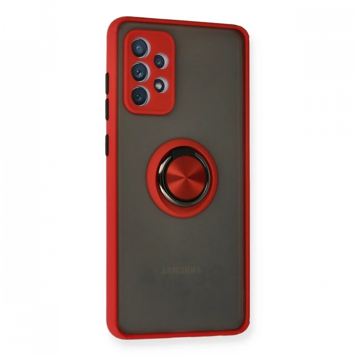 Samsung Galaxy A52 Kılıf Montreal Yüzüklü Silikon Kapak