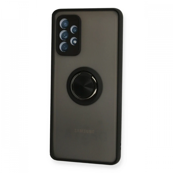 Samsung Galaxy A52 Kılıf Montreal Yüzüklü Silikon Kapak