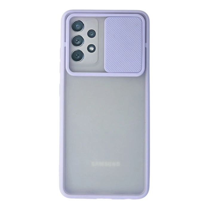 Newface Samsung Galaxy A52 Kılıf Palm Buzlu Kamera Sürgülü Silikon