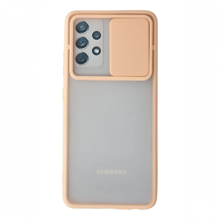Newface Samsung Galaxy A52 Kılıf Palm Buzlu Kamera Sürgülü Silikon