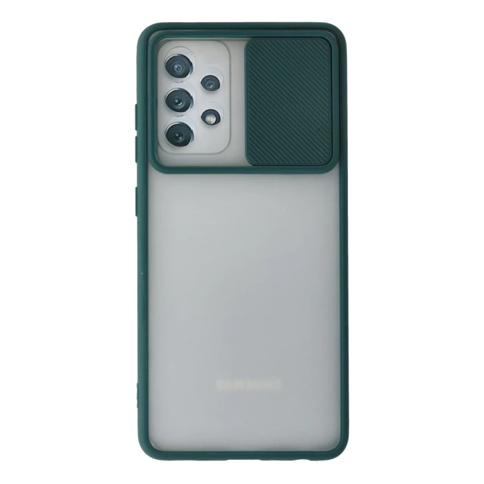 Newface Samsung Galaxy A52 Kılıf Palm Buzlu Kamera Sürgülü Silikon