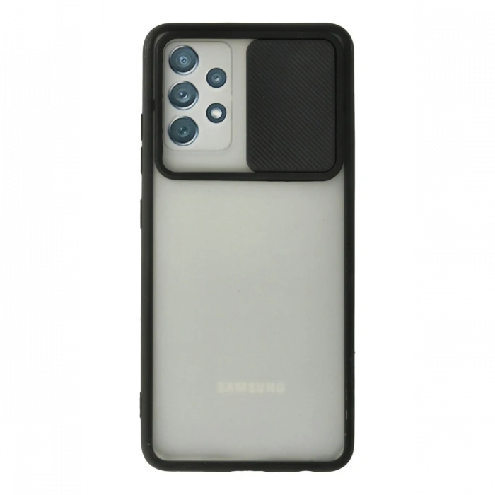 Newface Samsung Galaxy A52 Kılıf Palm Buzlu Kamera Sürgülü Silikon