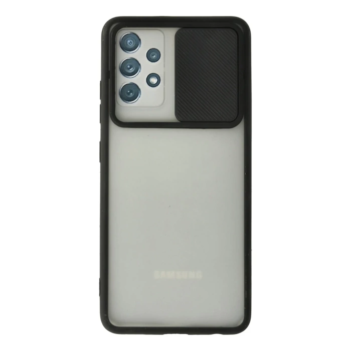 Newface Samsung Galaxy A52 Kılıf Palm Buzlu Kamera Sürgülü Silikon