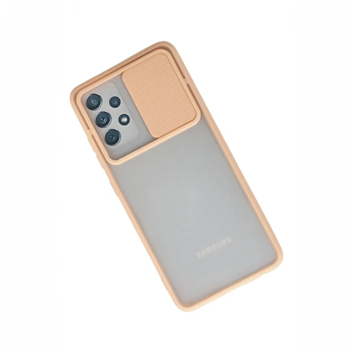 Newface Samsung Galaxy A52 Kılıf Palm Buzlu Kamera Sürgülü Silikon