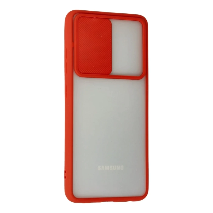 Newface Samsung Galaxy A52 Kılıf Palm Buzlu Kamera Sürgülü Silikon