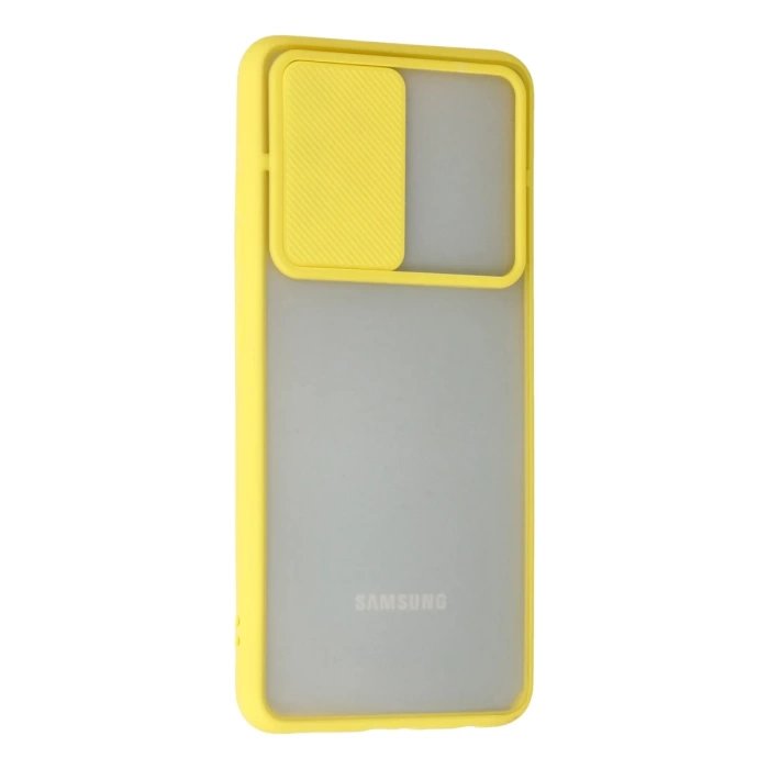 Newface Samsung Galaxy A52 Kılıf Palm Buzlu Kamera Sürgülü Silikon