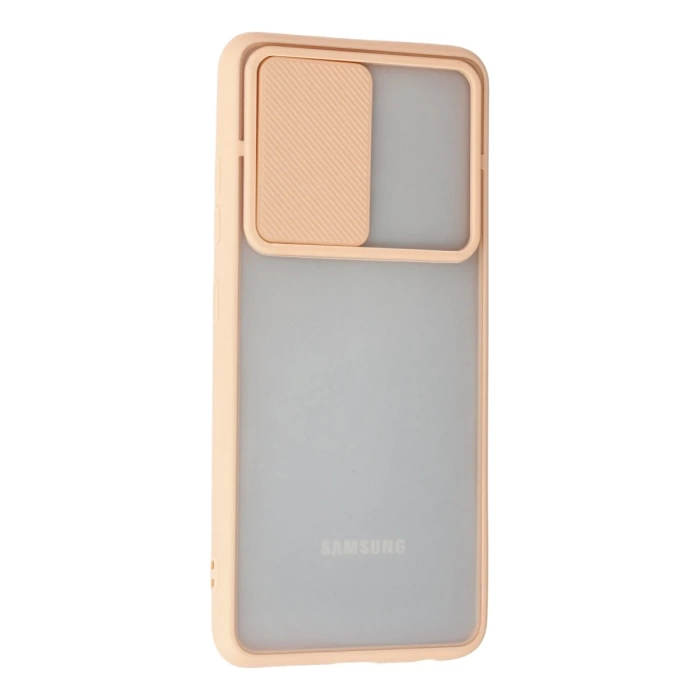 Newface Samsung Galaxy A52 Kılıf Palm Buzlu Kamera Sürgülü Silikon