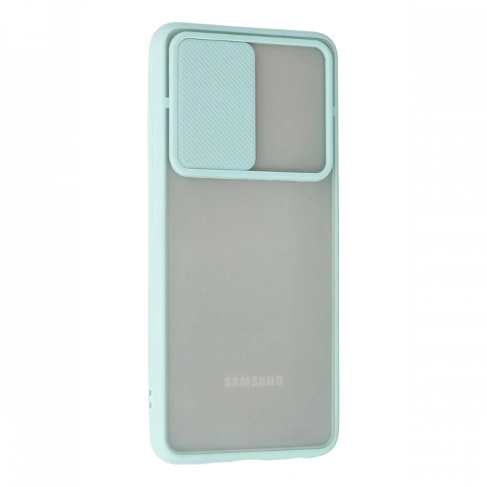 Newface Samsung Galaxy A52 Kılıf Palm Buzlu Kamera Sürgülü Silikon