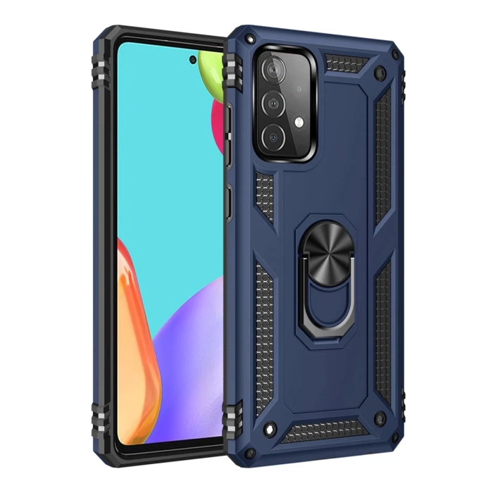 Newface Samsung Galaxy A52 Kılıf Sofya Yüzüklü Silikon Kapak