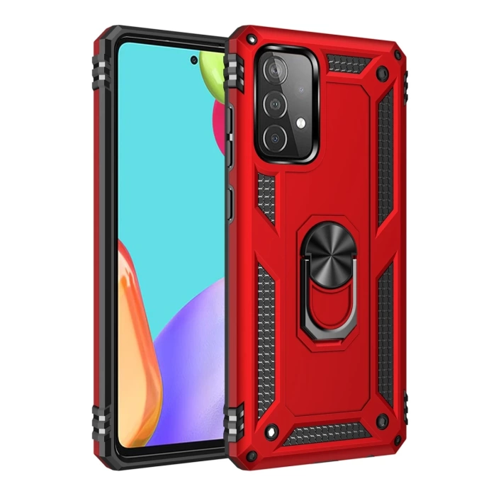 Newface Samsung Galaxy A52 Kılıf Sofya Yüzüklü Silikon Kapak