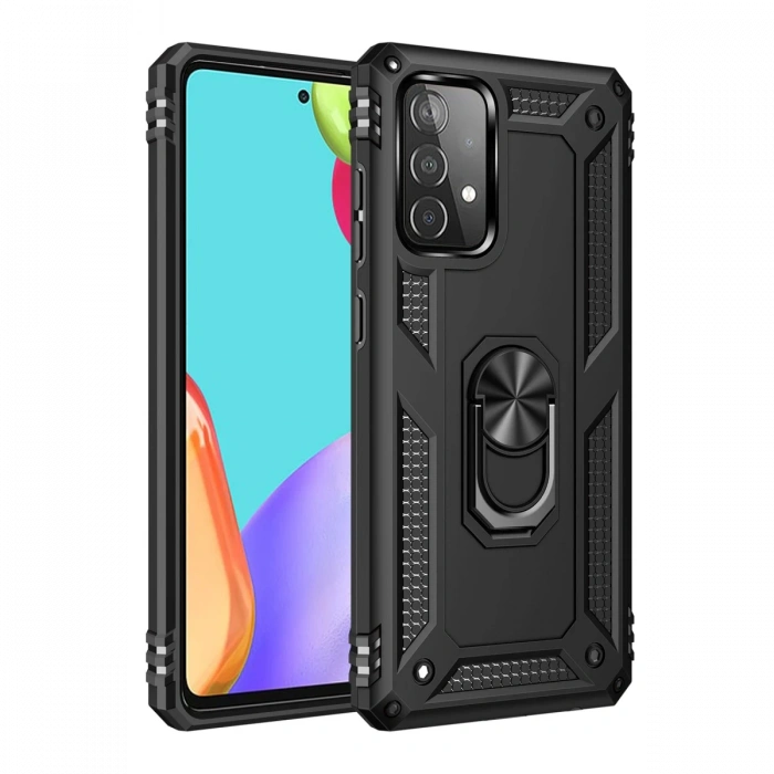 Newface Samsung Galaxy A52 Kılıf Sofya Yüzüklü Silikon Kapak