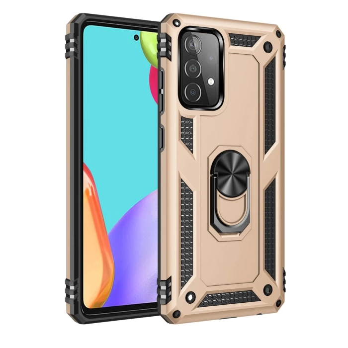 Newface Samsung Galaxy A52 Kılıf Sofya Yüzüklü Silikon Kapak