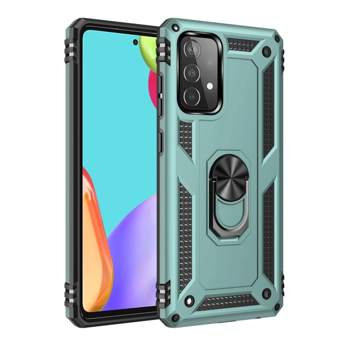 Newface Samsung Galaxy A52 Kılıf Sofya Yüzüklü Silikon Kapak