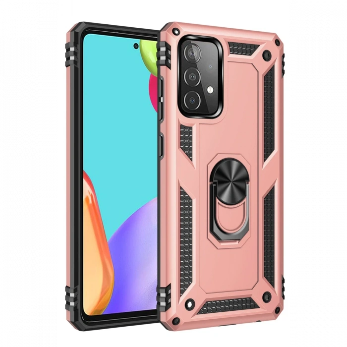 Newface Samsung Galaxy A52 Kılıf Sofya Yüzüklü Silikon Kapak