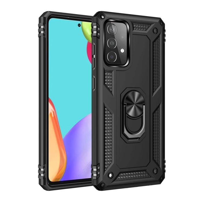 Newface Samsung Galaxy A52 Kılıf Sofya Yüzüklü Silikon Kapak