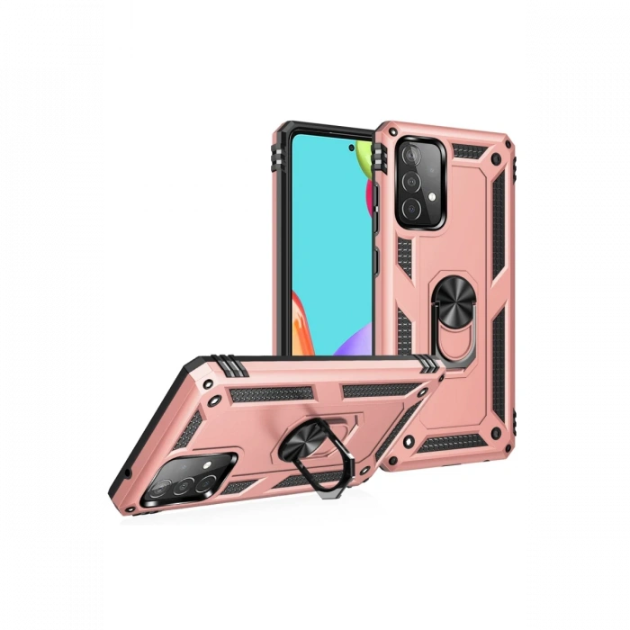 Newface Samsung Galaxy A52 Kılıf Sofya Yüzüklü Silikon Kapak