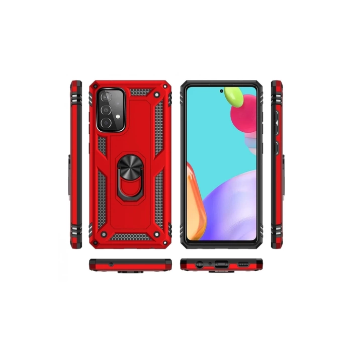 Newface Samsung Galaxy A52 Kılıf Sofya Yüzüklü Silikon Kapak