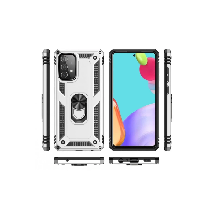 Newface Samsung Galaxy A52 Kılıf Sofya Yüzüklü Silikon Kapak