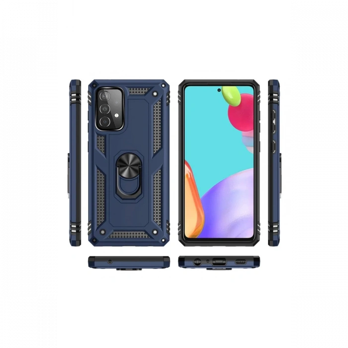 Newface Samsung Galaxy A52 Kılıf Sofya Yüzüklü Silikon Kapak