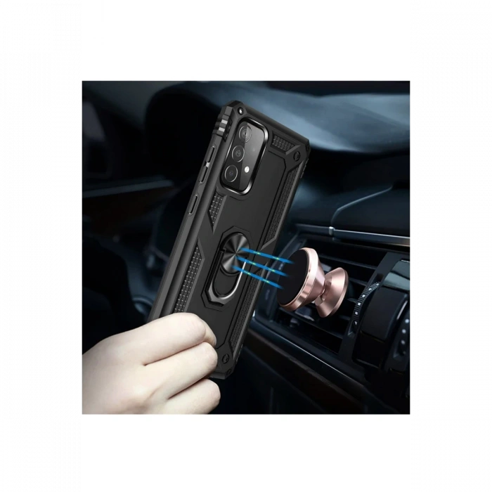 Newface Samsung Galaxy A52 Kılıf Sofya Yüzüklü Silikon Kapak