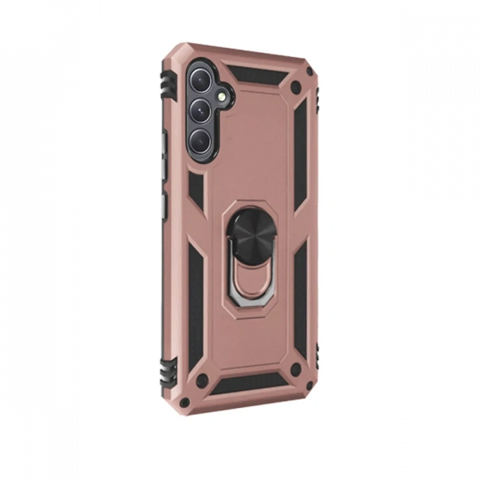 Samsung Galaxy A54 5G Kılıf Sofya Yüzüklü Silikon Kapak - Rose