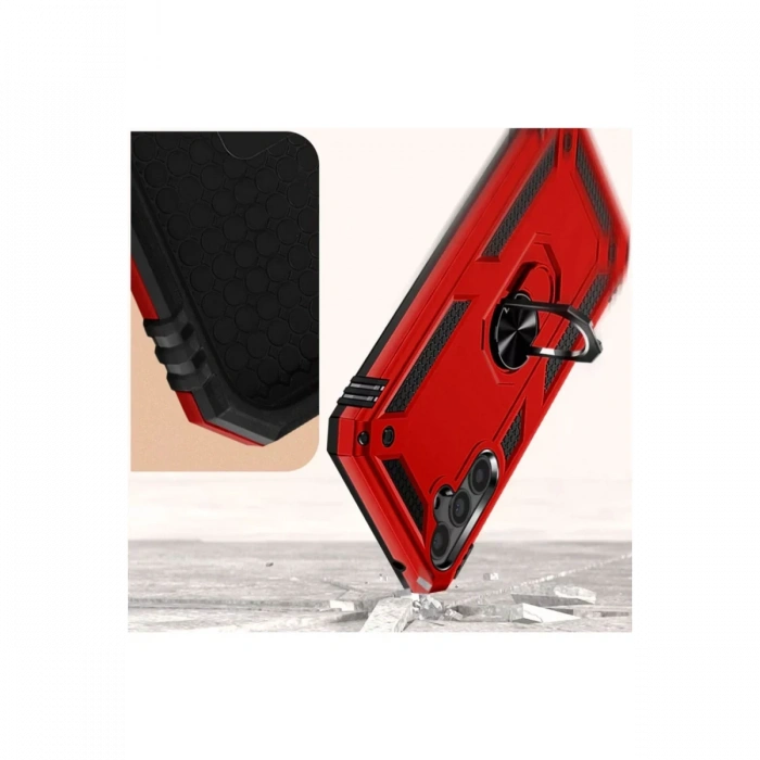 Samsung Galaxy A54 5G Kılıf Sofya Yüzüklü Silikon Kapak - Rose