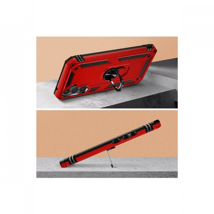 Samsung Galaxy A54 5G Kılıf Sofya Yüzüklü Silikon Kapak - Rose