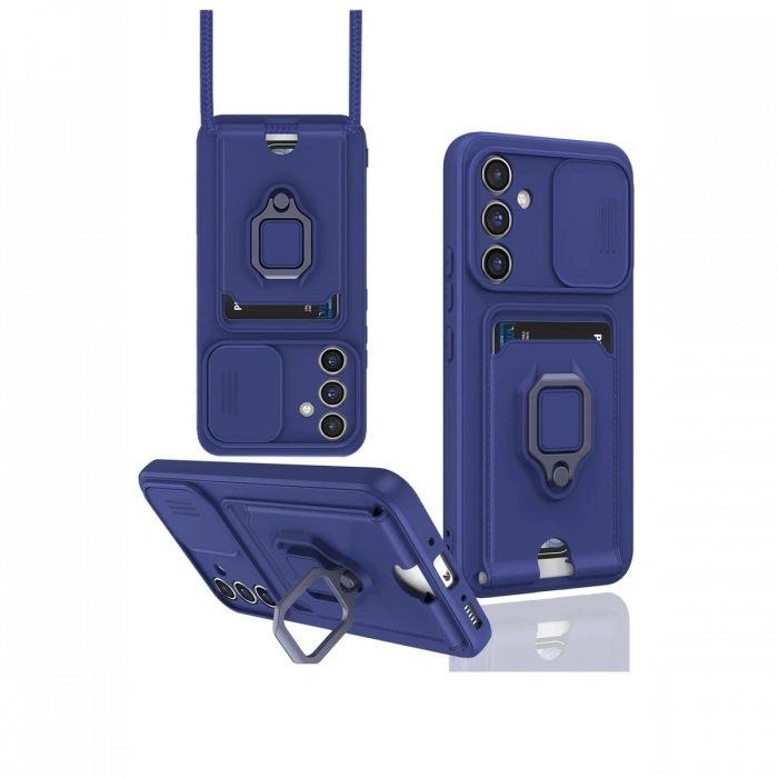 Samsung Galaxy A54 5G Kılıf Zuma Kartvizitli Yüzüklü Silikon