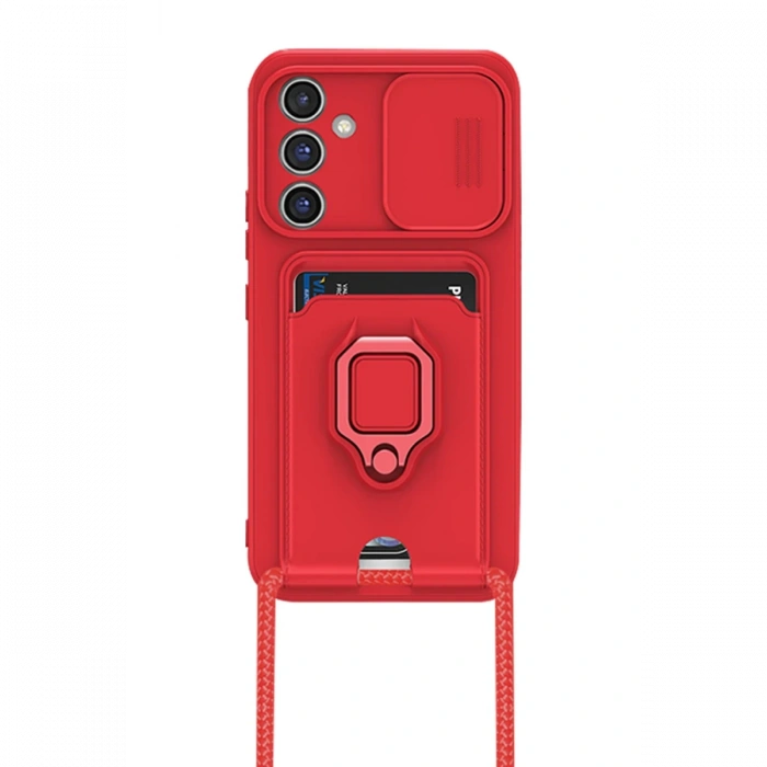 Samsung Galaxy A54 5G Kılıf Zuma Kartvizitli Yüzüklü Silikon