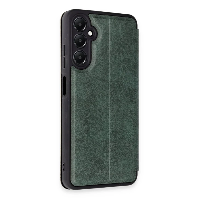 Newface Samsung Galaxy A55 5G Kılıf Flip Cover - Koyu Yeşil